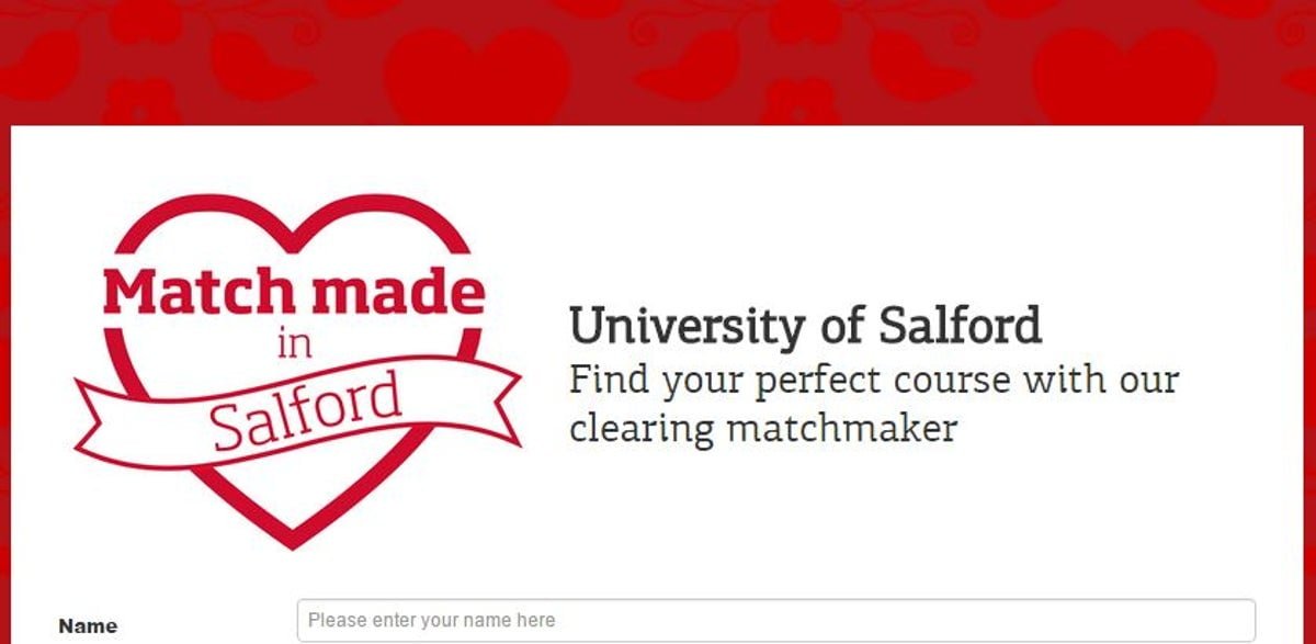 Üniversite Bölüm Seçimi Tinder’laşıyor: “Match Made in Salford”